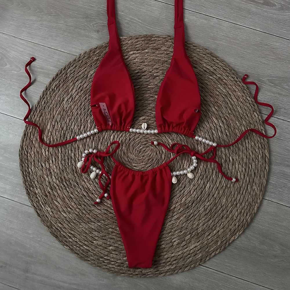 Sexy Micro Thong Bikini 2024 Women Swimsuit Female Swimwear Bikinis Set Brazilian Beach Wear Bathing Suit BiquiniXJ241223