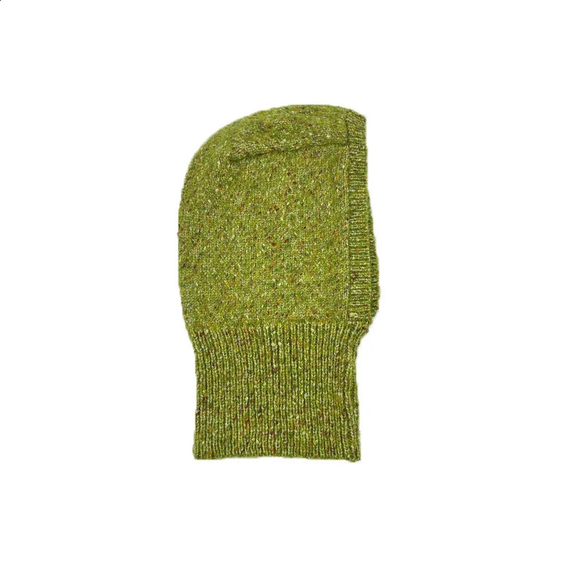 Women Knitted Hooded Caps Winter Wool Balaclava Hat Outdoor Warm Hats One-Piece Neck Collar Beanies Cap Gorras Para Mujer 241214