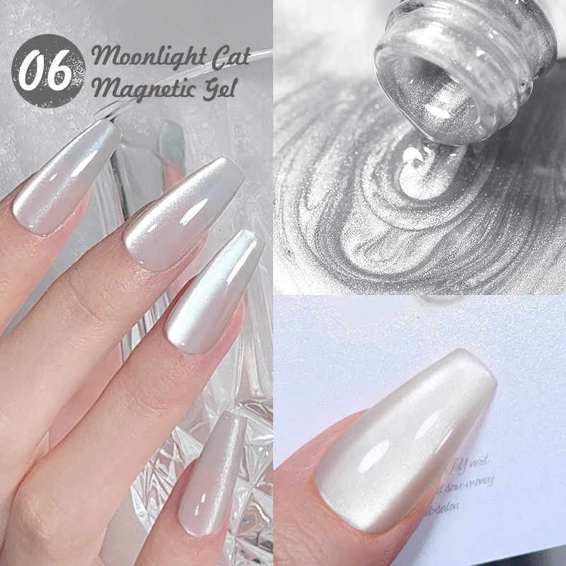 10ml Double light Moonlight Cat Magnetic gel nail polish Set White Silver Light Nail Soap UV LED UV gel Set 241220