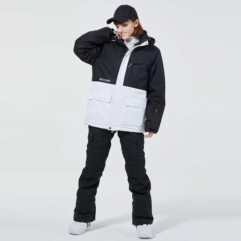 Winter mens spliced ski jacket warm and thick ski pants waterproof alpine ski suit 241220 - view 7