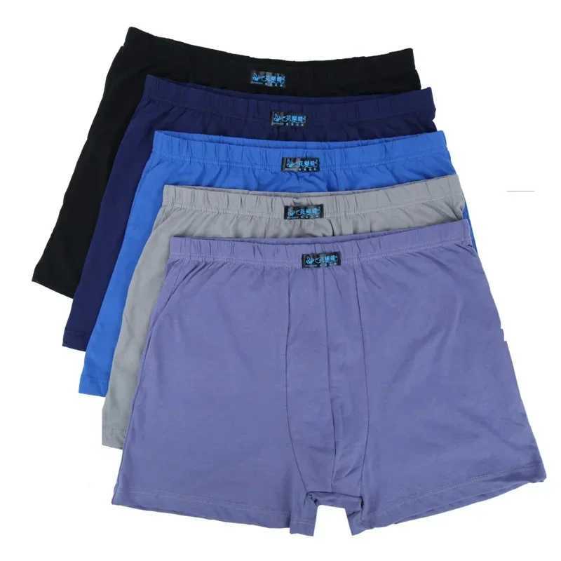 8XL 9XL 0XL 100% pure cotton 4pcs mens boxing underwear loose short cotton plus size mens boxing underwear W241223