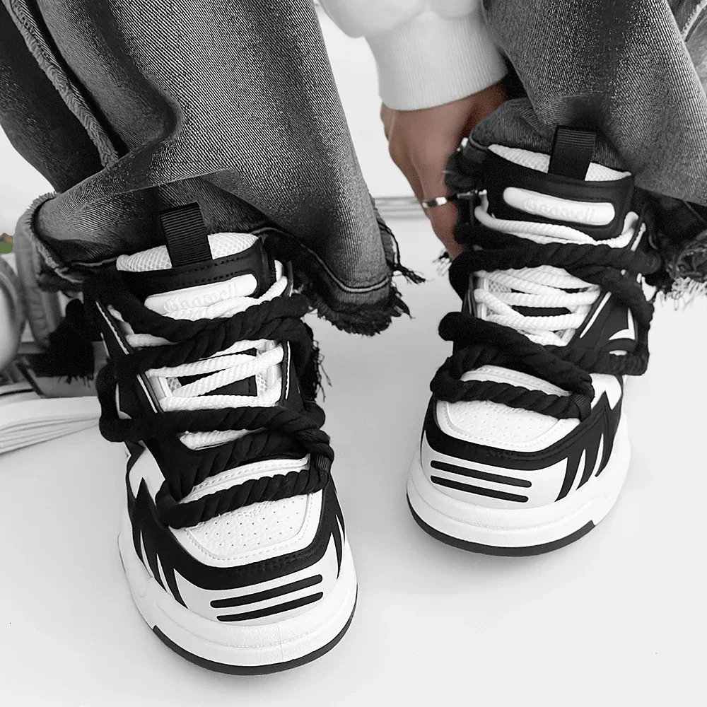 2025 New Men's Outdoor Leisure Sports Shoes Balanced Fashion Shoes Cross-border Plus Size Designer Letter White Shoes