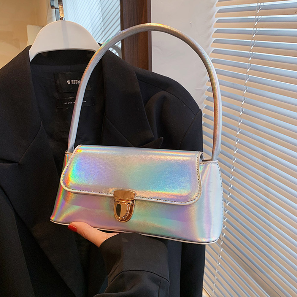 Brand Luxury Designer Shiny Women Armpit Bag Y2k Chic Female Shoulder Bags Party Clutches Trend Lady Purses And Handbags Totes