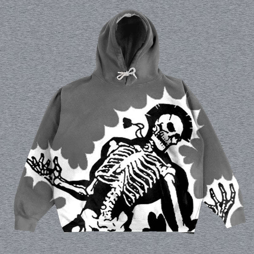 2023 New trendy men's 3D digital printed polyester fabric hoodie pullover jacket