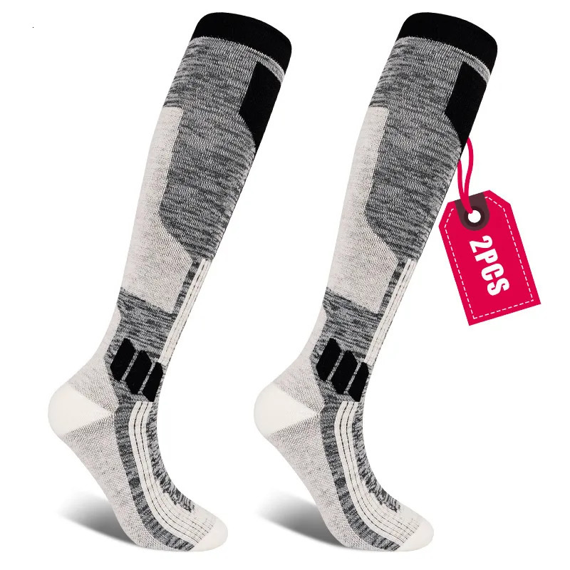 DAY WOLF Merino Wool Skiing Socks High Quality Professional Mens/Womens Outdoor Hiking Socks Thick Wool Hoop Warm Knee High Socks 241219