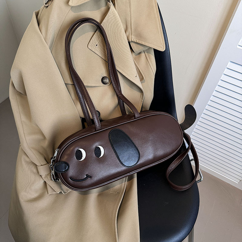 Designer Fun Sausage Dog PU Shoulder Bag New Matte Sausage Dog Bag French Stick Bag Armband Bag Crossbody Bag