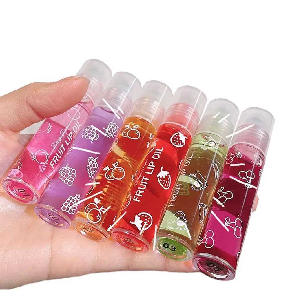 6-color roll on fruit lipstick moisturizing mirror background lipstick moisturizing random gloss transparentW241223