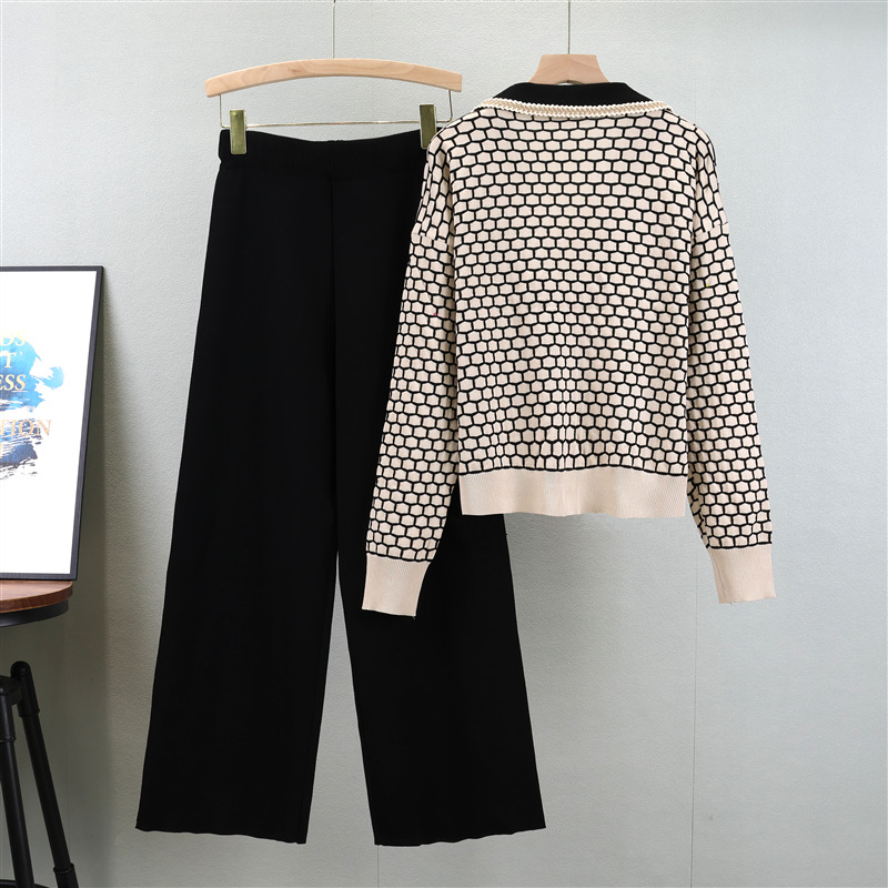 Tracksuit Women Knitted V Neck Cardigans Sweaters + Pants Sets Ladies Fashion Casual 2 Piece Costumes Outfit new Autumn
