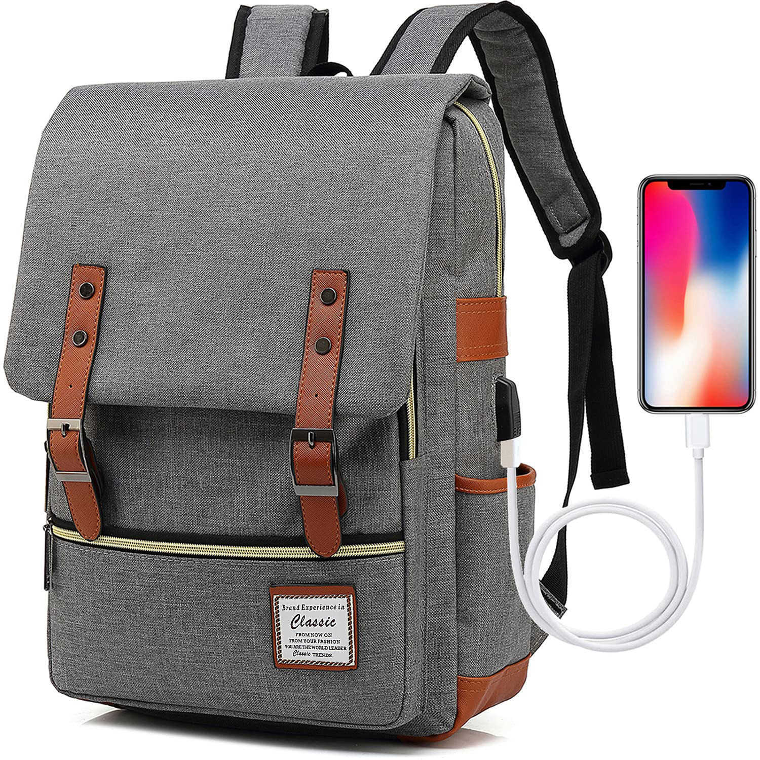 Computer Backpack with Personalized Mens and Womens Outdoor Canvas Large Travel Bag Fashionable Usb Bookbag 241223