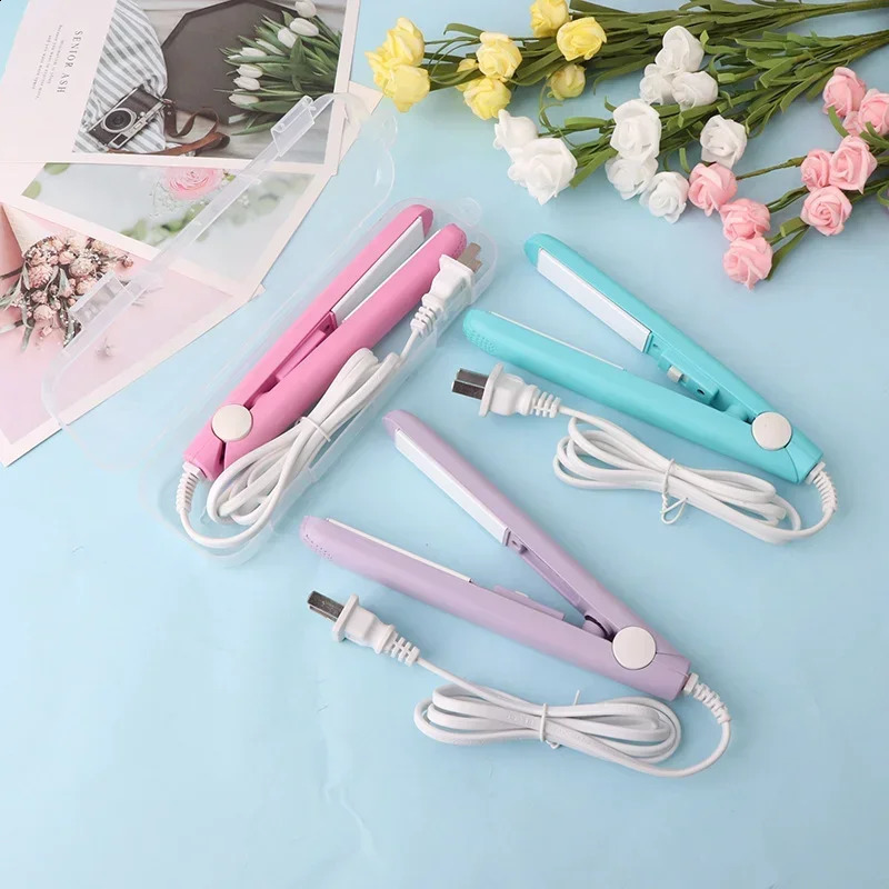 1PC Curling Iron Mini Hair Iron Pink Corrugated Plate Electric Curling Iron Hair Art Styling Tools 241223