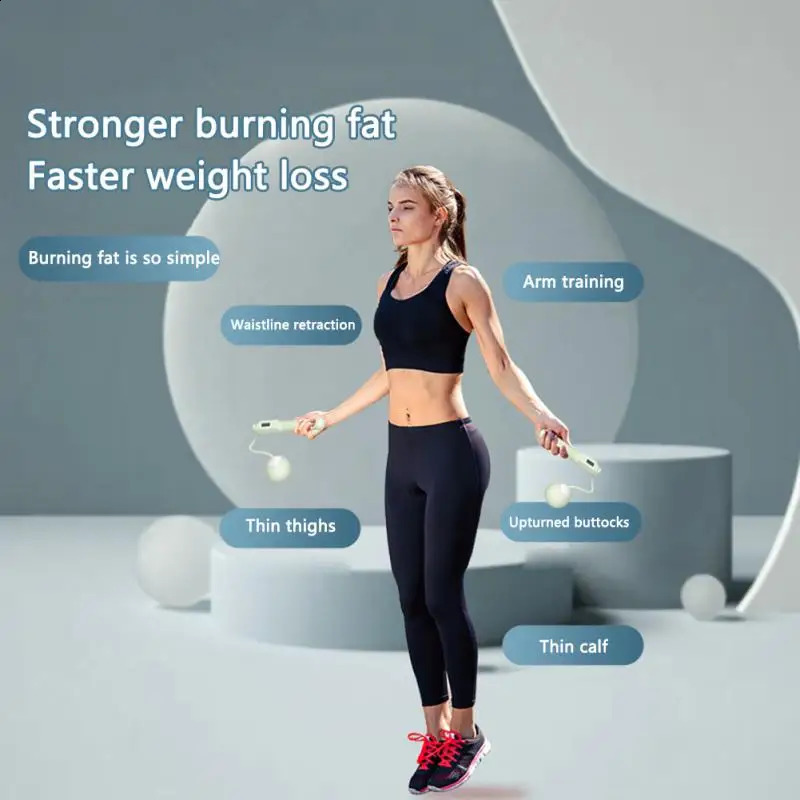 Professional weight bearing wireless skipping rope fitness equipment intelligent counting steel wire cordless skipping rope 241220