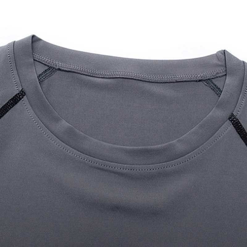 Autumn and winter compression shirt long sLeeved casual slim fit mens shirt quick drying top gym sports T-shirt mens clothing M241223