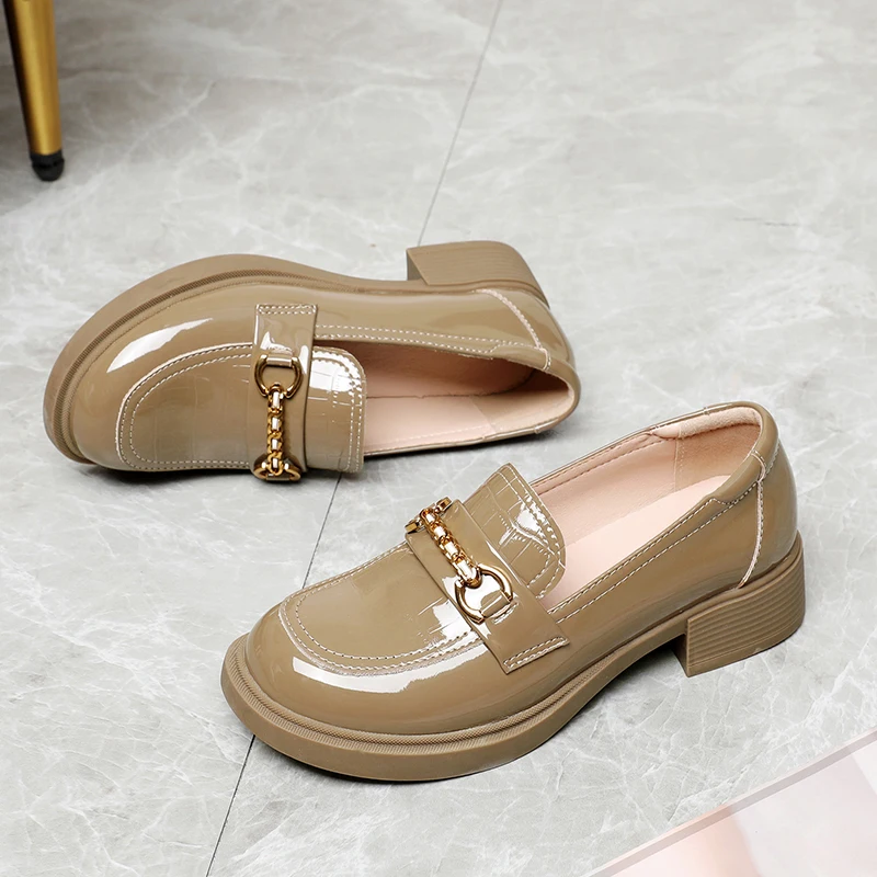 AIYUQI Loafers Women Shoes Genuine Leather British Style Ladies Shoes Slip on Large Size Women's Shoes