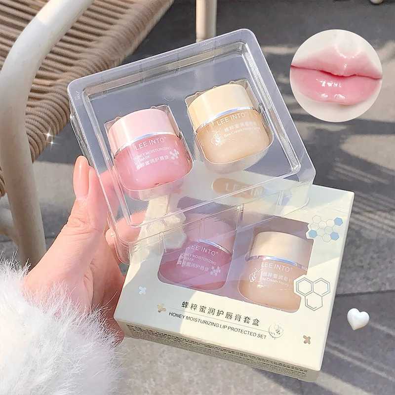 EINTO Bee Honey Nourishing Lip Care Kit - Mild Lip facial mask for removing softening and removing dead skinW241223