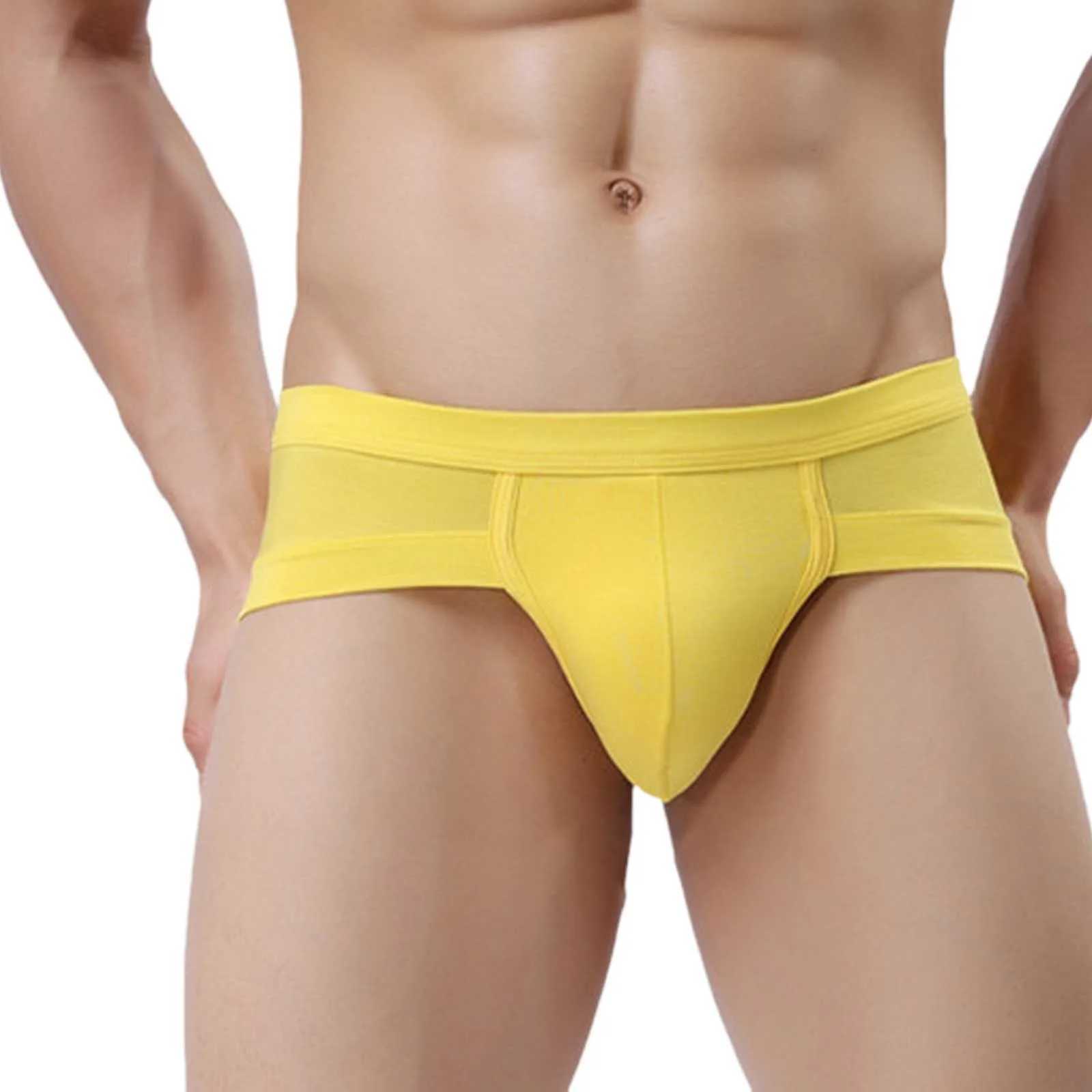Mens triangle underwear mens solid color underwear U-shaped low waist underwear plus size mens underwear fast shipping W241223