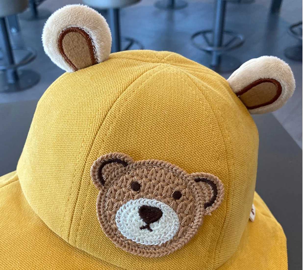 Caps Hats Cute Bear Childrens Bucket Hat New Spring Boys and Girls Sun Hat Cartoon Outdoor Summer Childrens Hat Hip Hop Baby Hat Korean Style 1-3Y H24