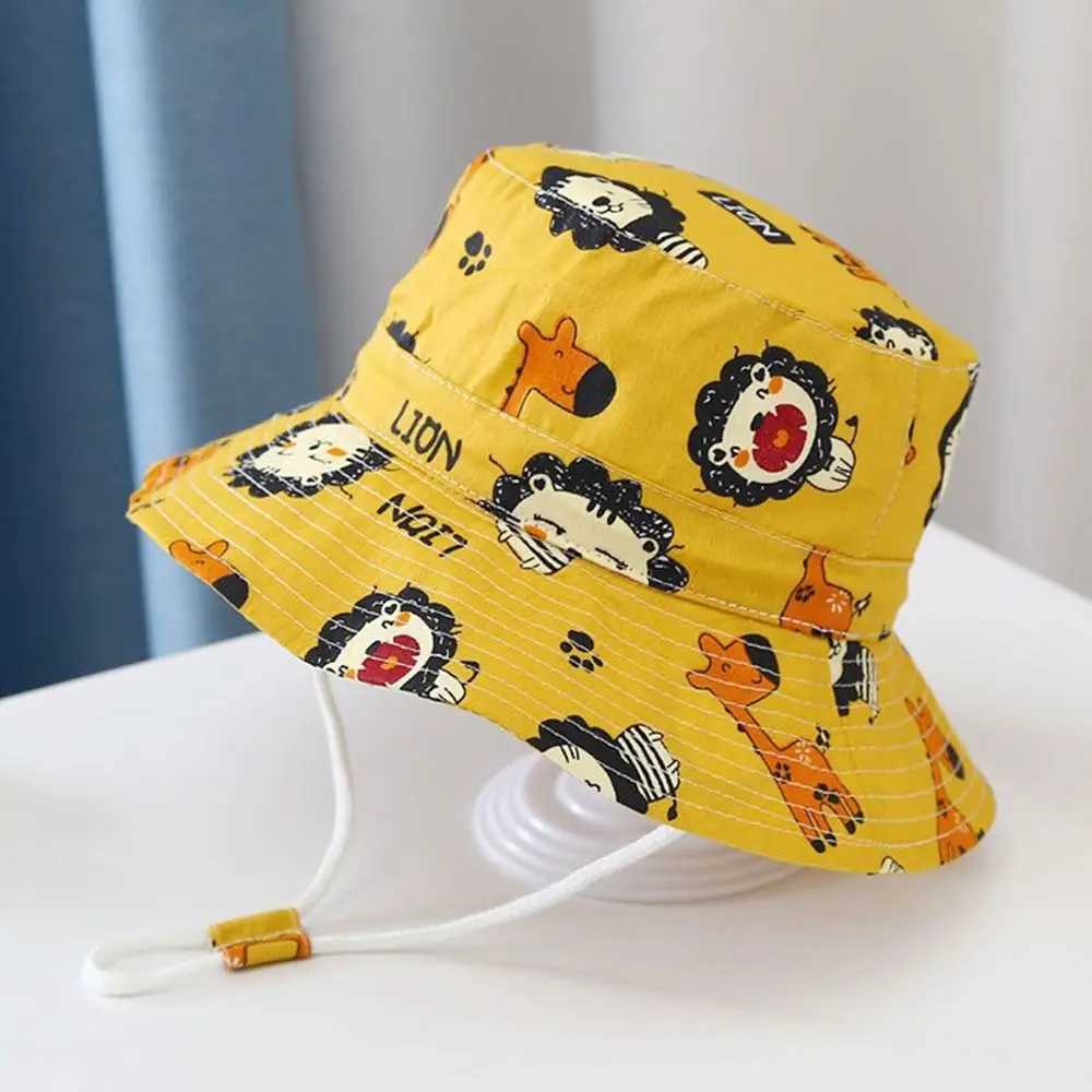 Caps Hats Baby Cute Boys and Girls Wide Brim Fishermans Hat UV Protective Childrens Panama Hat Sun Hat H241223