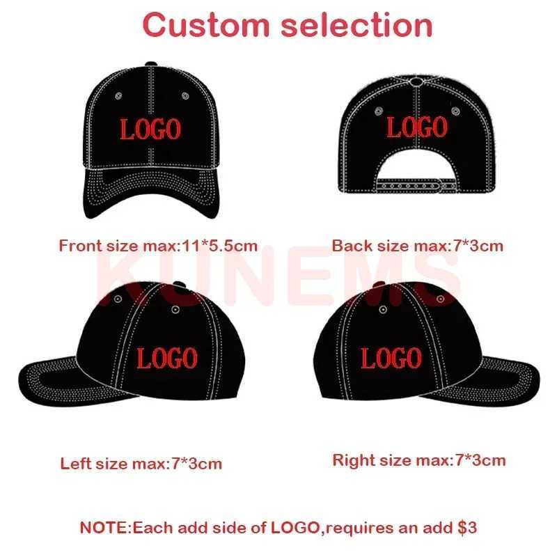 Caps Hats KUNEMS custom mens and womens baseball caps DIY design letter embroidery retro hat custom hat graphic printing wholesale H241223