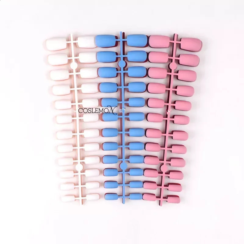 24pcs Press on Nails Solid Color Long Square Head Frosted Fake Nails Multi-color Full Cover Nail Tips Nail Art Manicure Tools 241223