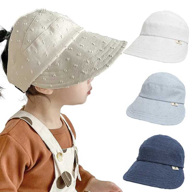 Caps Hats Spring and summer baby hats big Brim childrens baseball caps suitable for girls boys adjustable beach travel sun protection accessories H241