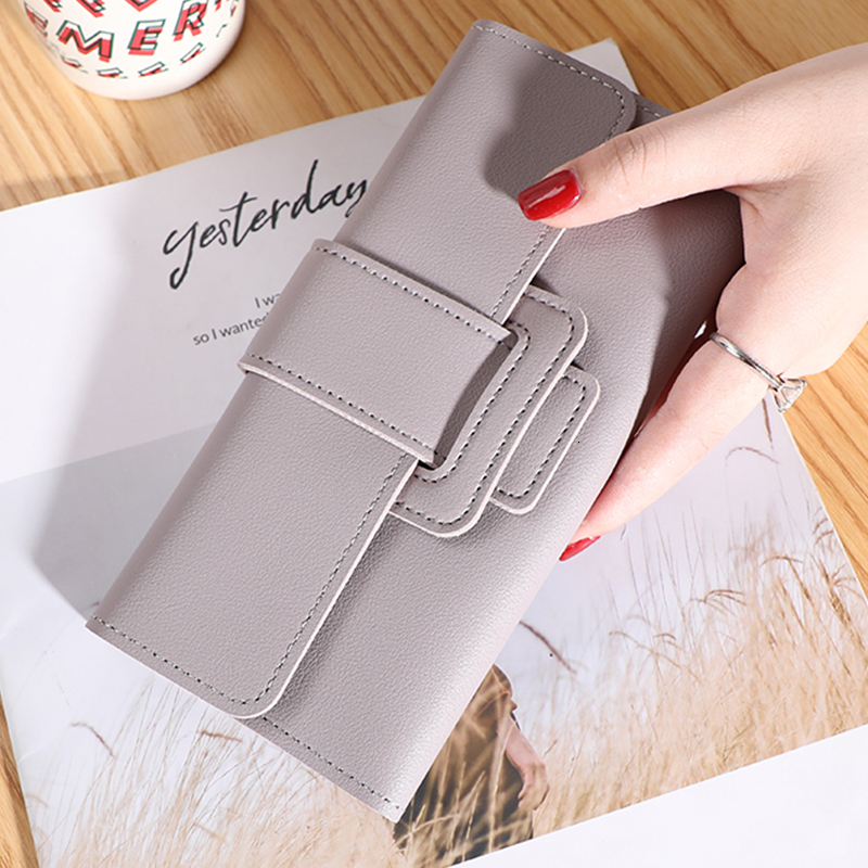 Women Wallet Cardholder Coin Purses Clutch Phone Credit Card Holder Ladies Large Capacity Leather Bag With Zipper