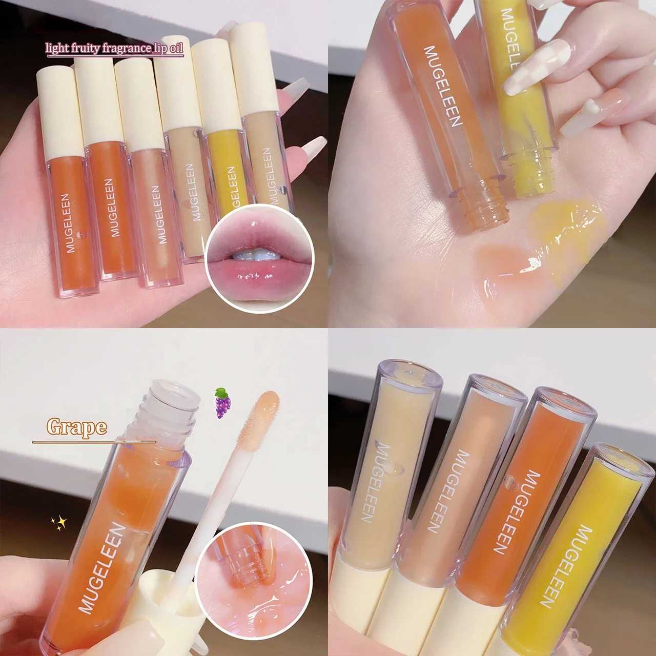 Jelly perfume lip gloss lipstick mirror lipstick light lip line humectant natural plant lip care cosmeticsW241223