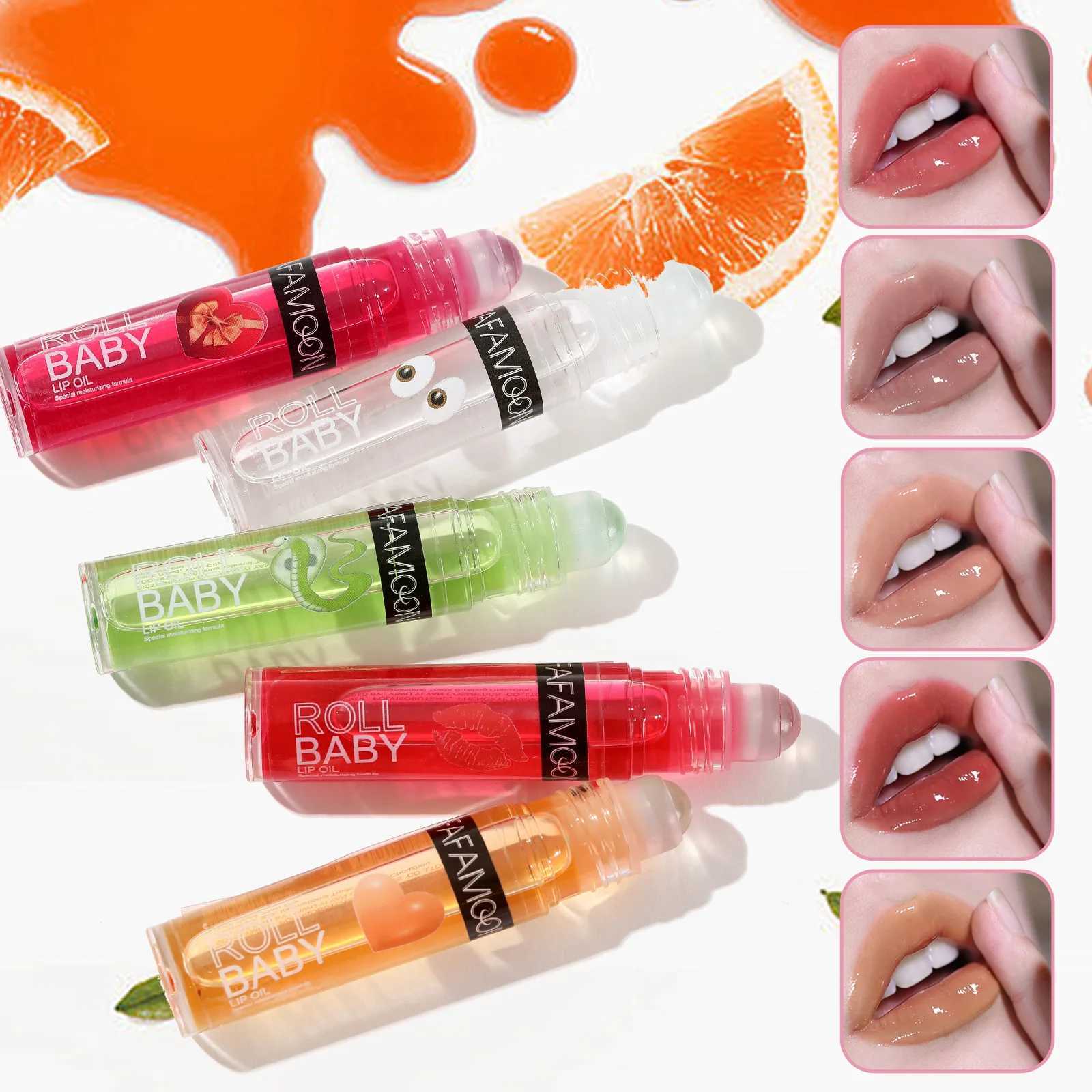 Strawberry is rolled on lipstick to alleviate dryness keep moisturizing fade lip color lip liner gloss lipstick Korean cute makeupW241223