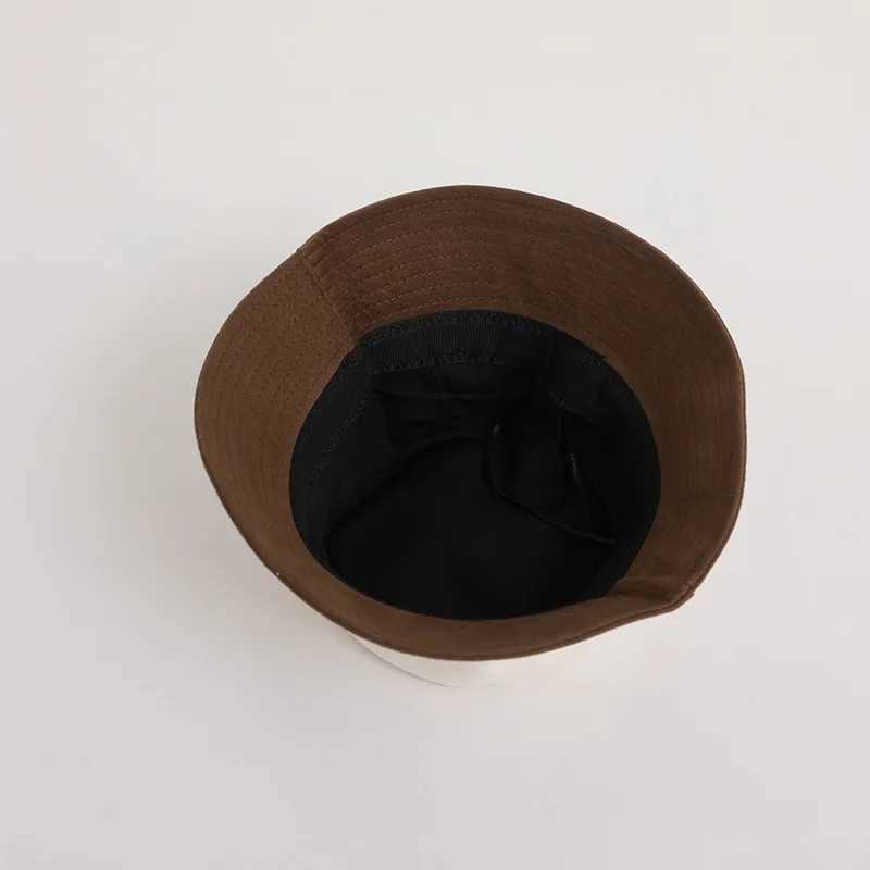 Caps Hats Spring and summer childrens Panama fisherman hat Korean letter embroidery baby wide Brim bucket hat boys and girls dragging basin hat H24122