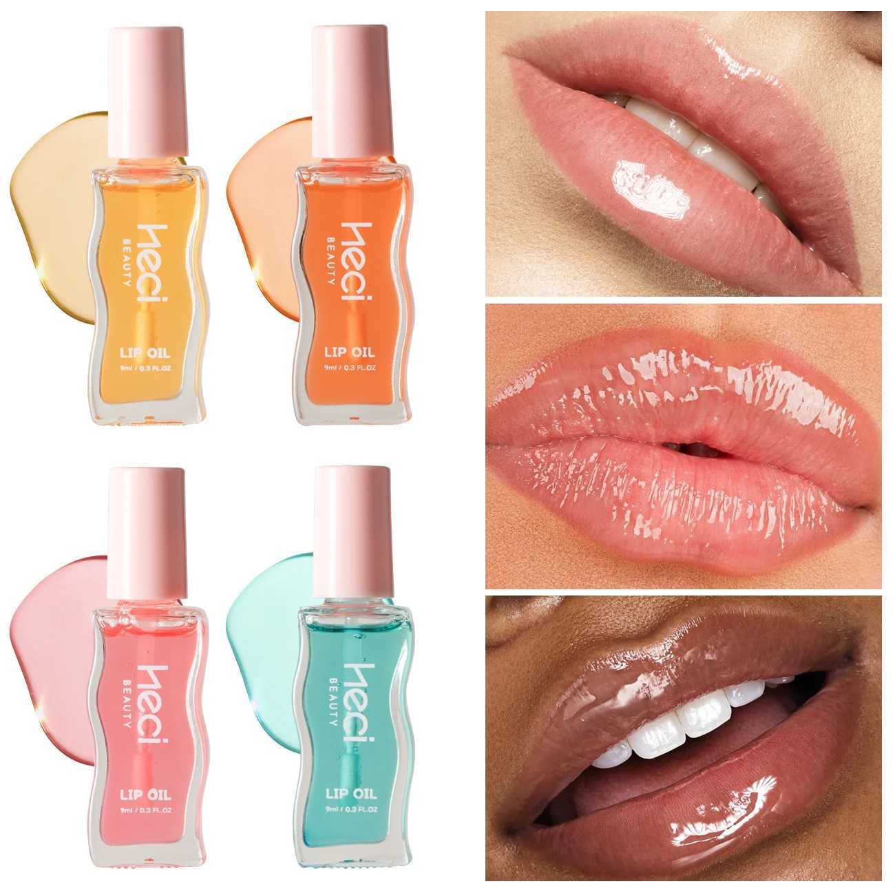 Preservative-Free High-Shine Tinted Lip Oil Vegan Lip Care Makeup Hydrates Nourishes Non-Sticky Lip Oil Clear Moisturizing LipXJ241223