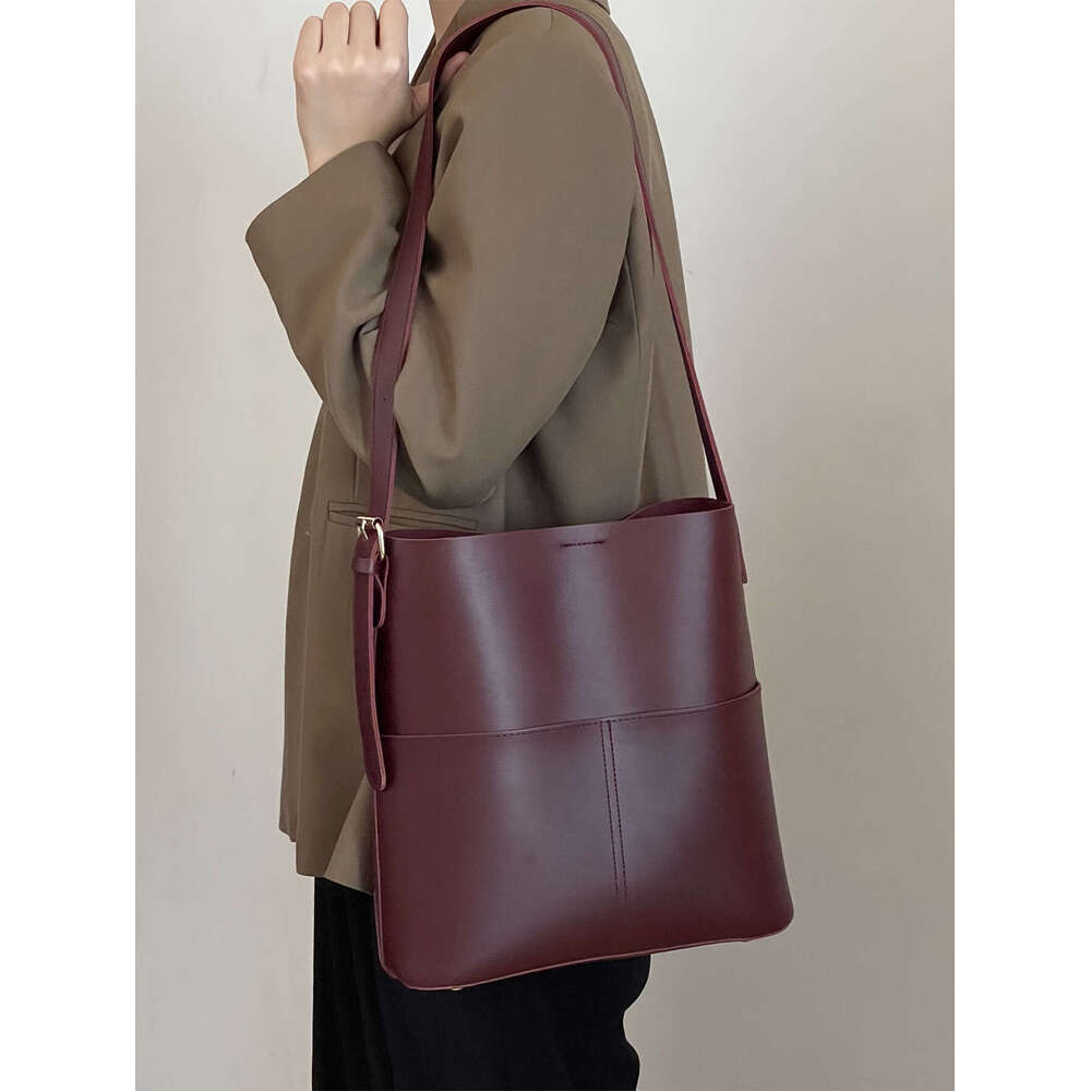 Women's Bags Handbag Fashionable Women's Leather Shoulder Bucket Bags Handbags Winter Fall Autumn Design Casual Sac De E Femme Vintage