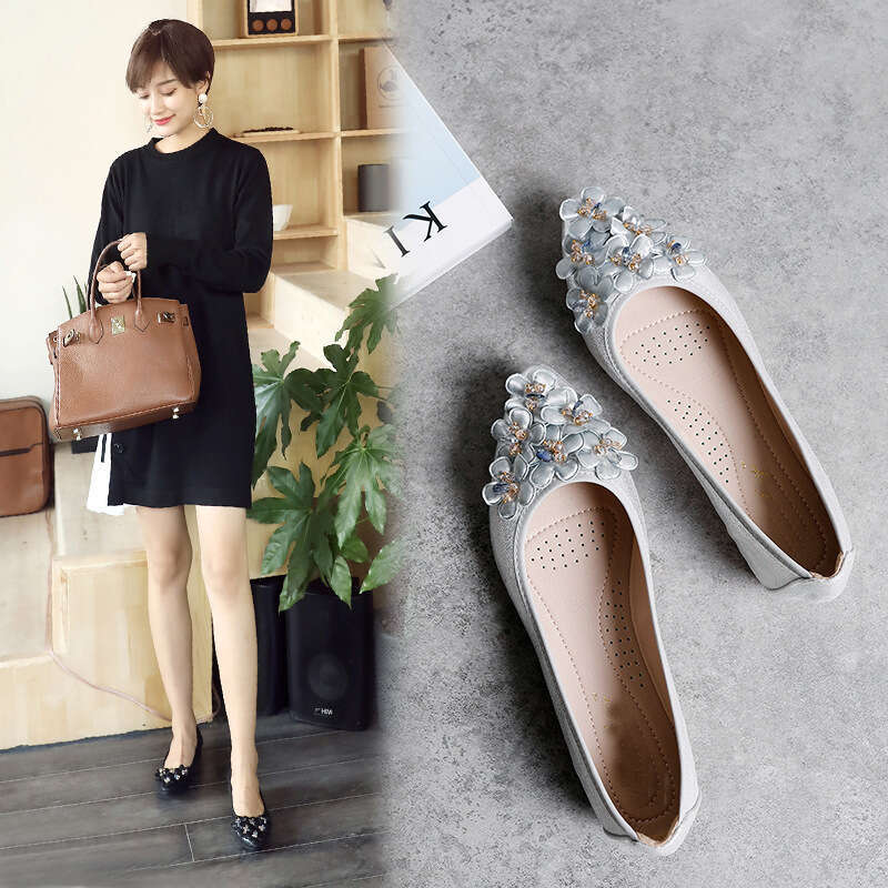 Sharp Pointed Single Shoe Women's Versatile Shallow Mouth 2021 New Soft Soled Autumn Shoes, Evening Breeze Gentle Flat Bottomed Scoop Shoes Summe