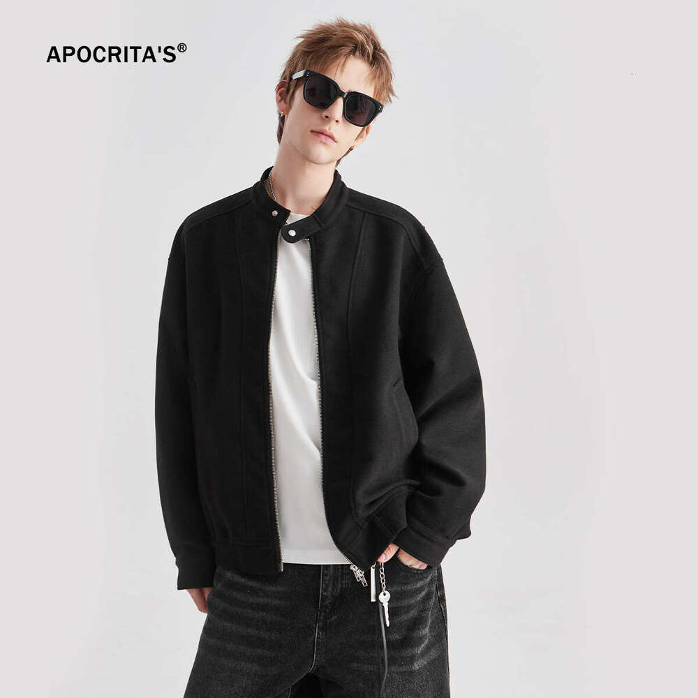 Wear | Men's Woolen Coat Autumn/Winter New Style High end Trendy Versatile Loose Zipper Casual Jacket