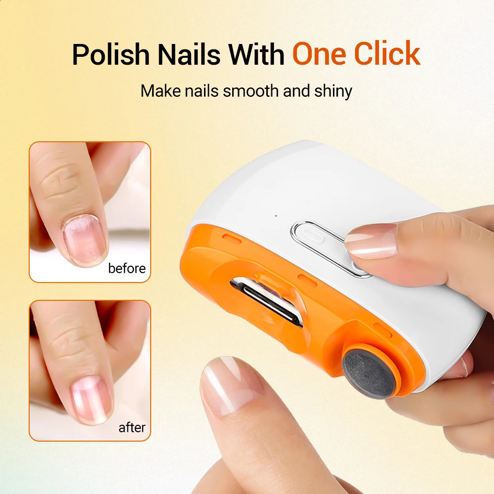 2in1 Electric Nail Clipper Nail Polishing USB Rechargeable Nail Trimmer Automatic Nail Cutter For Baby Adult Nail Scissors 241223