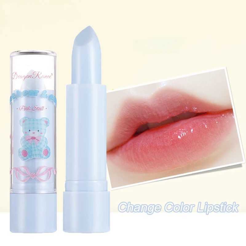 Cute cartoon blue color changing lipstick moisturizing cream jelly lipstick natural temperature color changing lipstickW241223