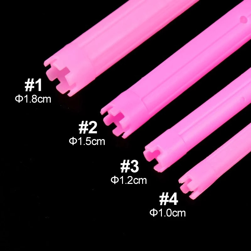 30pcs/set 16.5cm Length Hollow Cold Perm Rods with Rubberbands Extra Long Curler Bars Heatless Rollers Hairdresser Tools 1903 241220
