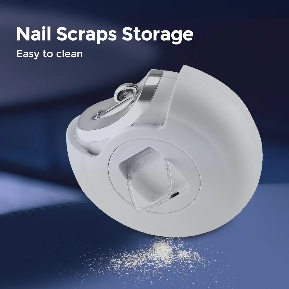 2 in 1 Rotatable Electric Nail Clipper Nail Grinder With Lighting Safety Low Noise Automatic Mini Nail Manicure Tools 241223