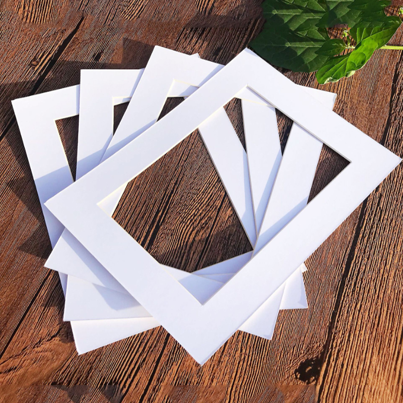 15Pcs White Mats Rectangle Mounts For 6/7/8/10/16 inch A4 A3 Picture Frames Decor Mat Paper Photo Frame H260306
