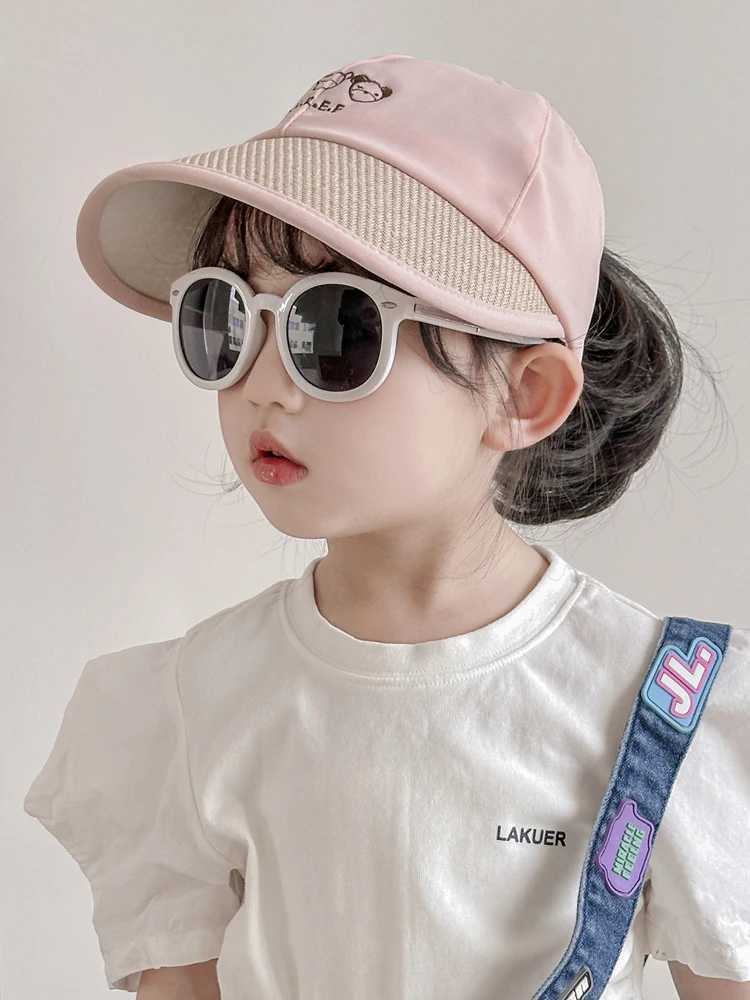 Caps Hats Childrens hats summer sky top sun hats boys and girls outdoor sun hats duck tail velvet hats breathable H241223