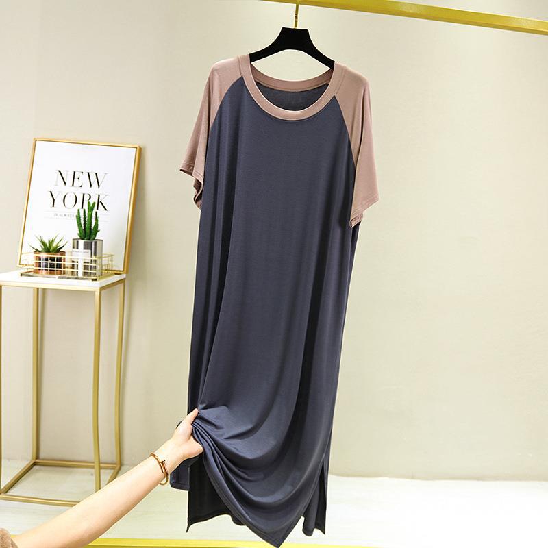 B726-Pure cotton pajamas autumn women's pure cotton brushed plush cloth combed cotton loose long sleeve spring and autumn home clothes suit