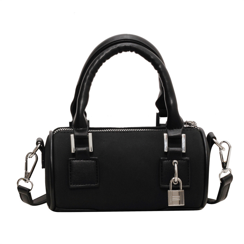 Free shipping 2025 New Single Shoulder Bag for Women black brown Matte Boston Cylinder Bag crossbody handbag