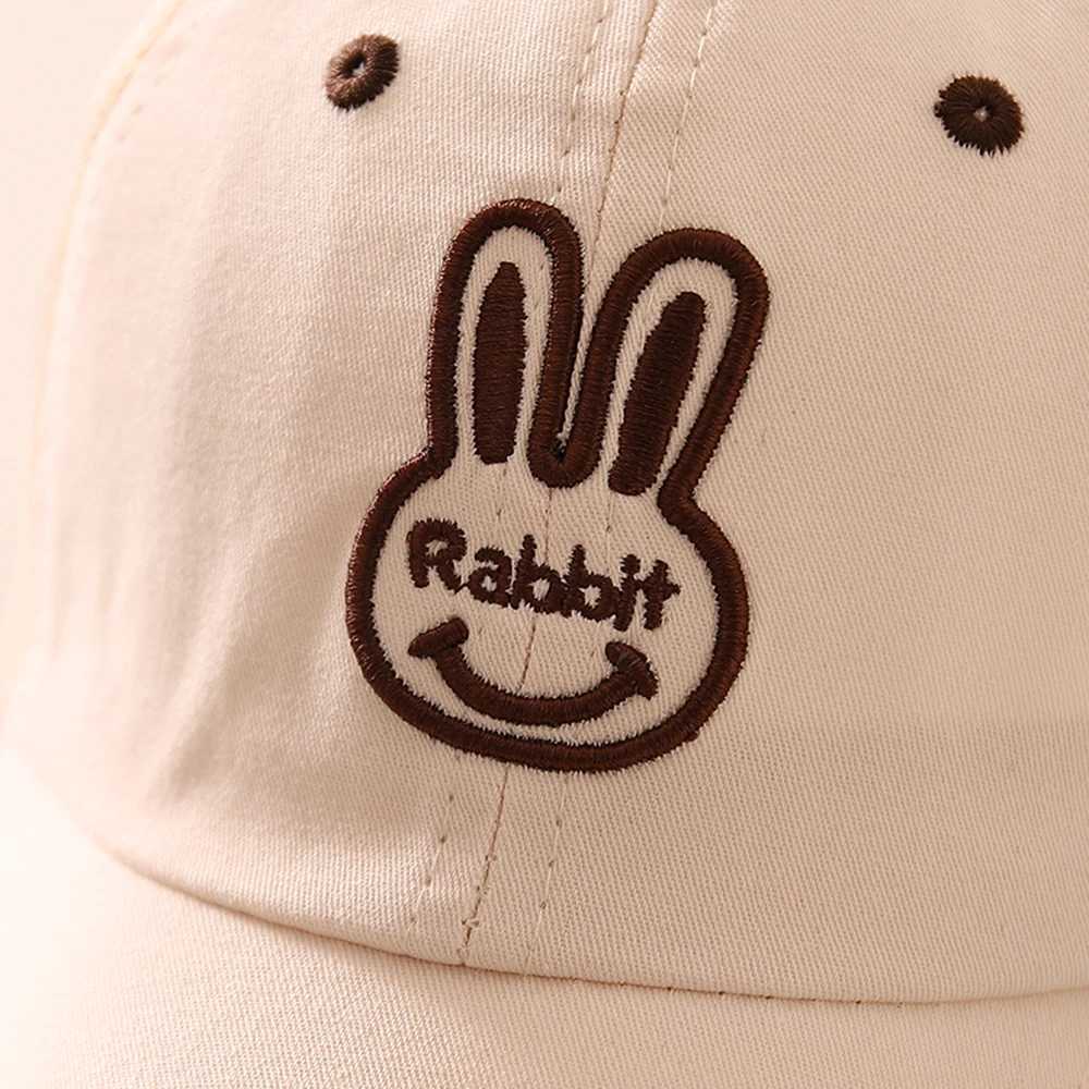 Caps Hats Childrens Hat Summer Embroidered Rabbit Cartoon Baseball Hat Mesh Boy and Girl Baby Leisure Beach Hat Children 2-6 Years Old H241223
