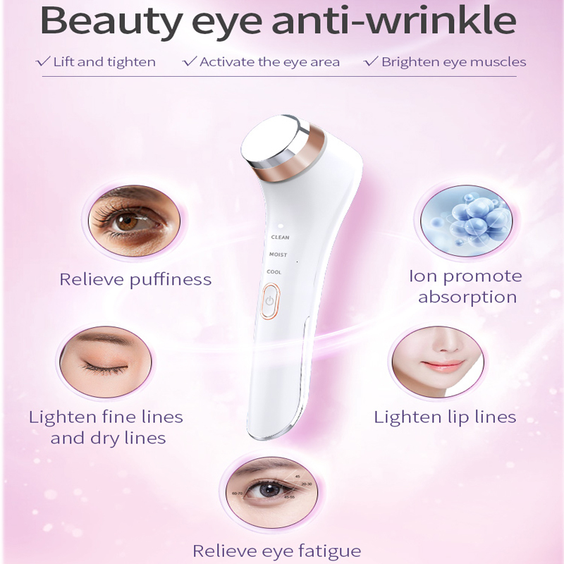 Cold Hot Wand Massager Anti-Aging Facial Massage Anti Eye Wrinkle Face Lifting Hine Skin Care Beauty Device