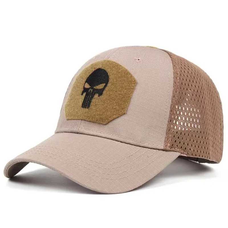 Caps Hats Baseball Hat Camouflage Truck Hat Outdoor Sports Hiking Hunting Combat Painted Adjustable Grid Snap Sun Hat H241223