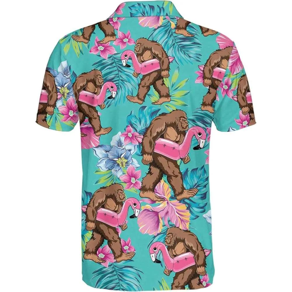Men'S Polos Mens Shirt Golf Shirts For Men Funny Hawaiian Crazy Print Tshirt Casual Tops Summer Clothes Short Sleeve Drop Delivery Ap Otoas