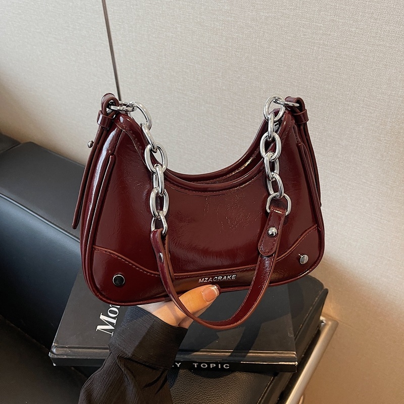 Designer Shoulder Bag Bag Luxury Bag High-Quality 2025 Shoulder Bags Single Diagonal Span Solid Color Black Wine Red Ladies' Daily Versatility