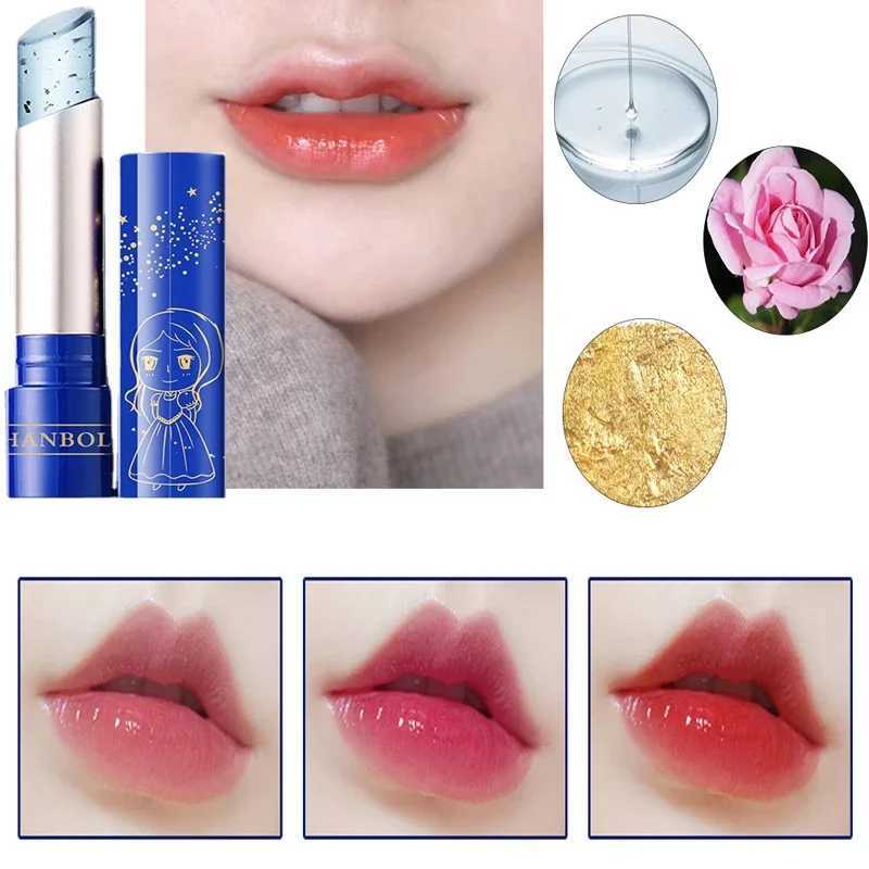 Double color lipstick moisturizing lipstick decolorizing jelly waterproof anti crack lipstick cosmetics lipstickW241223