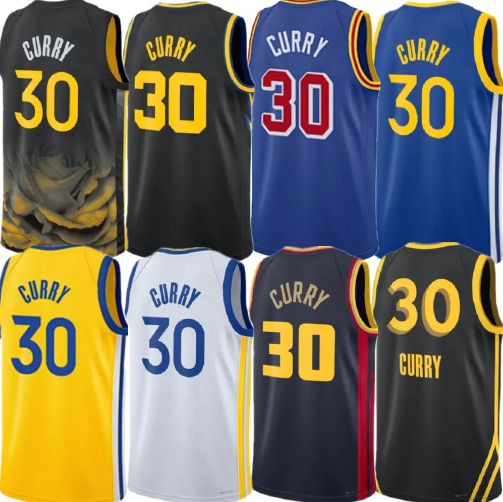 Stephen Curry, Klay Thompson, Chris Paul, Draymond Green Men's Stitched Breathadle Jersey-Gold, Black Basketball Jersey