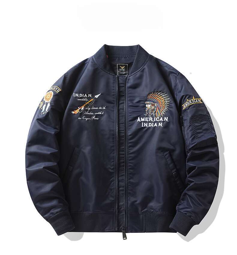Spring and Autumn New Air Force MA1 Pilot Men's Heavy Industry Embroidered Baseball Suits, Large Size Work Jackets, Trendy