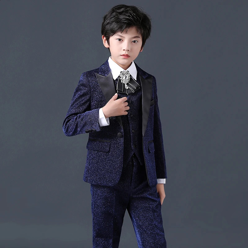 Boys Suit Formal Suits for Boys Slim Fit Tuxedo Suits Set Boy Dress Clothes Toddler Wedding Outfit 241223