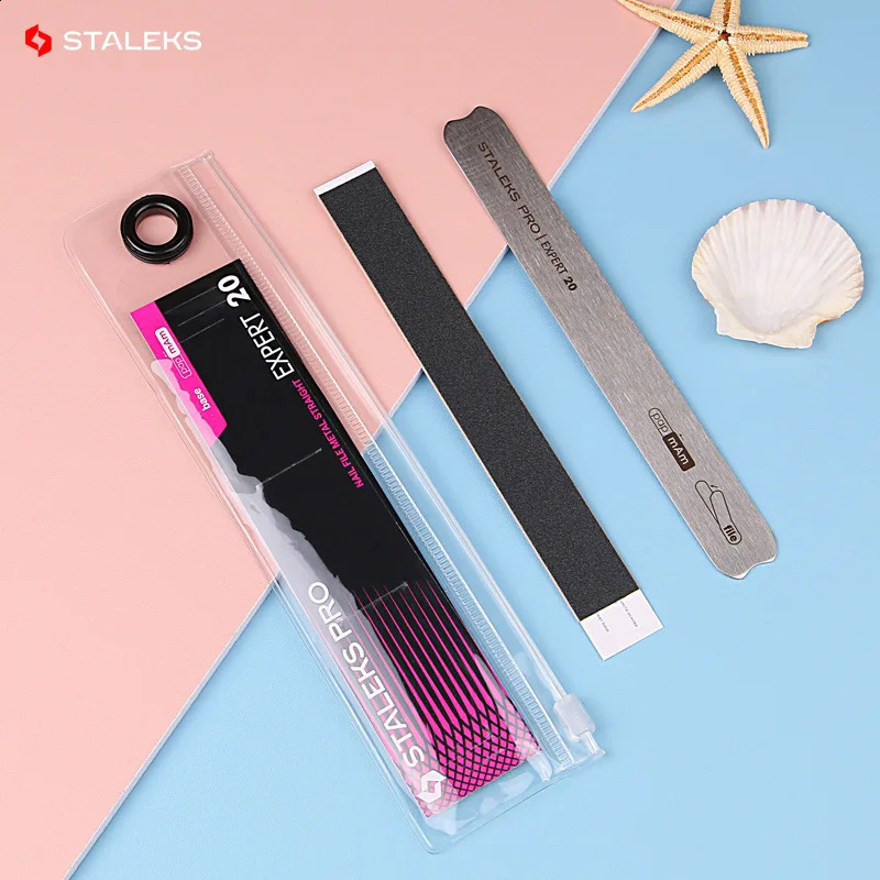 STALEKS Disposable Nail Polishing Strips Stainless Steel Double-sided Plate Nail Manicure Polishing Frosted Strip Tools 241223